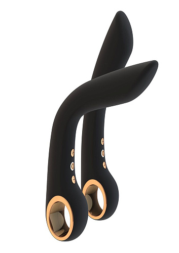 Чёрный вибратор Shots Media BV Ombra VIVE009BLK (21,5 см)