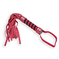 Красная плеть-флогер с плетёной рукояткой Пикантные штучки DP421C (36 см)