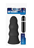 Чёрная виброёлочка Dream Toys MENZSTUFF VIBRATING BUTTCRASHER WAVED 21022 (20 см)