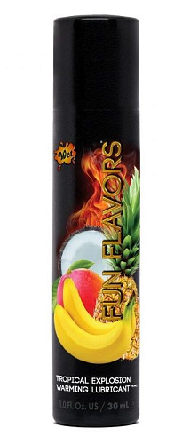 Разогревающий лубрикант с ароматом тропических фруктов Wet Fun Flavors 4-in-1 Tropical Explosion 20427