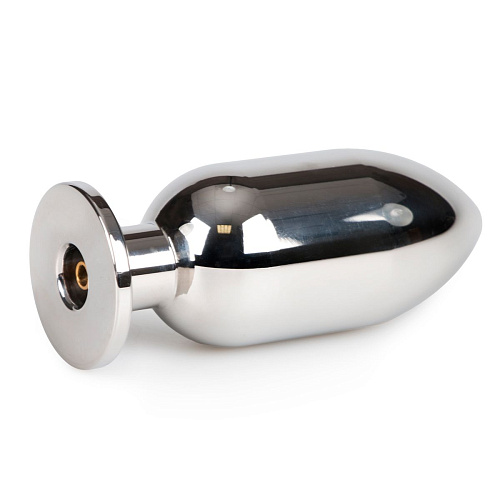 Серебристая анальная пробка EDC Wholesale Sinner Big Metal Buttplug SIN167 (10 см)