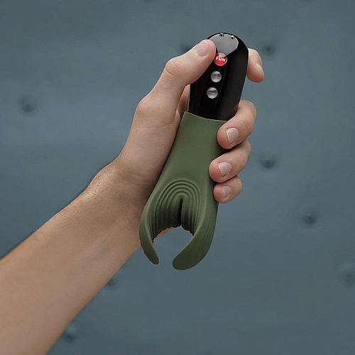 Фаллостимулятор цвета хаки с вибрацией Fun Factory Manta 5300878