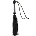 Чёрная мини-плеть из силикона и акрила Blush Novelties SILICONE FLOGGER WHIP 520086 (25,6 см)