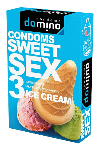 Презервативы для орального секса с ароматом мороженого Domino Sweet Sex Ice Cream №3 (3 шт)