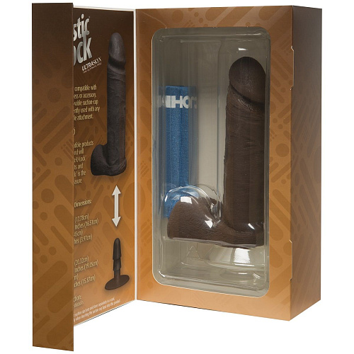 Реалистичный фаллоимитатор коричневого цвета Doc Johnson The Realistic Cock ULTRASKYN 6” 0276-03-BX (17,3 см)