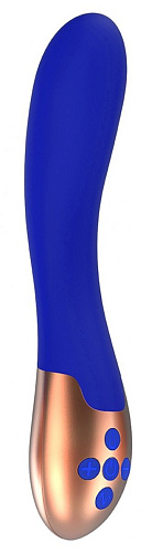 Синий вибратор с функцией нагрева Shots Media BV Posh ELE001BLU (20 см)