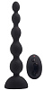 Чёрный анальный вибростимулятор с пультом ДУ Howells Anal Beads L 189024black (21,5 см)