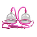 Двойная вакуумная помпа розового цвета для груди Baile BI-014091-5