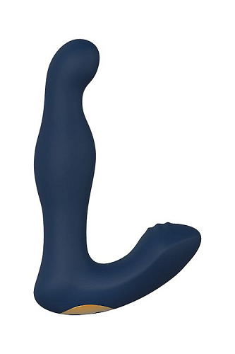 Синий массажёр простаты с 2 моторами Dream Toys ARGES 21738 (15 см)