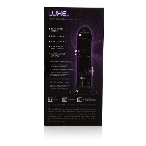 Розовый перезаряжаемый фаллоимитатор California Exotic Novelties Luxe Touch-Sensitive Vibrator SE-4400-10-3 (16,5 см)