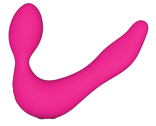 Безременной розовый перезаряжаемый страпон с вибрацией BMS Factory Eternal Swan 3-58916 (16,8 см)