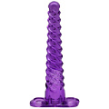 Фиолетовый анальный конус со спиралевидным рельефом Eroticon 31023-2 (16 см)