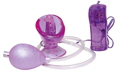 Фиолетовая вагинальная помпа с виброязычком Orion 0557285