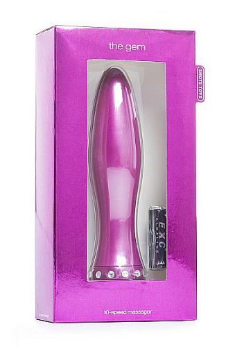 Фиолетовый вибратор-торпеда с кристалликами Shots Media BV The Gem Purple SHT187PUR (16,6 см)