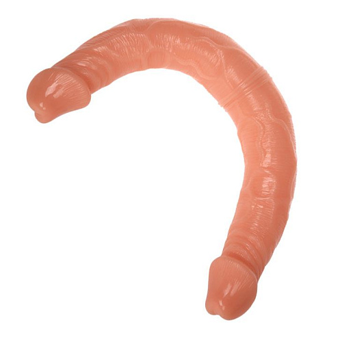 Двухголовый гнущийся фаллоимитатор телесного цвета Baile BI-040018G-1002 (39 см)