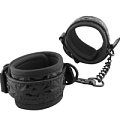 Чёрные кожаные оковы на ноги Ankles Cuffs Erokay EK-3105BLK