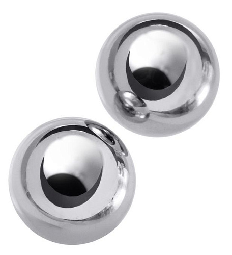 Металлические серебристые вагинальные шарики ToyFa 715010