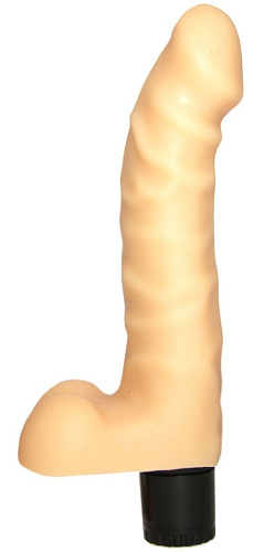 Вибромассажёр с рельефом телесного цвета Сумерки богов №17 102-17 BX SB (19 см)