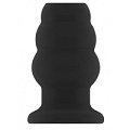 Чёрная анальная пробка с тоннелем Shots Media BV №51 Large Hollow Tunnel Butt Plug 5 Inch SON051BLK (12,7 см)