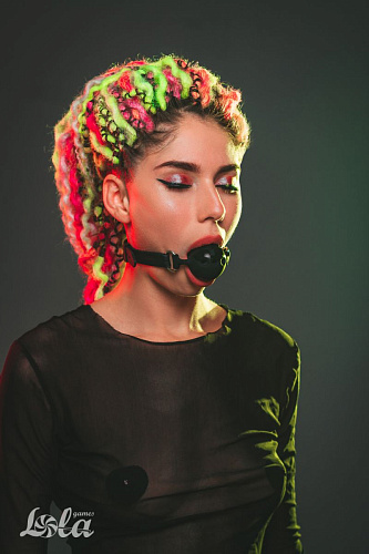 Чёрный кляп-шарик Lola toys Charmer L 1152-03lola