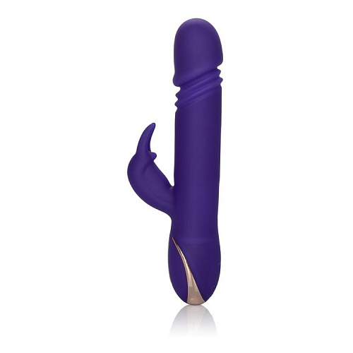 Фиолетовый вибратор с поступательным движением California Exotic Novelties Jack Rabbit Signature Silicone Thrusting Rabbit SE-0609-10-3 (20 см)
