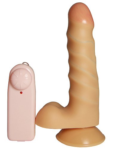 Реалистичный вибратор телесного цвета Сумерки богов 204-25 CD DD (15,5 см)