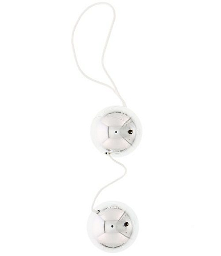 Серебристые шарики Seven Creations VIBRATONE DUO BALLS SILVER BLISTERCARD 7224S BCD GP