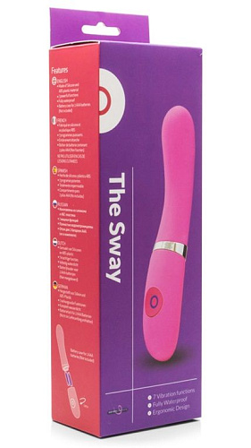 Розовый вибромассажёр с 7 режимами вибрации Seven Creations The Sway 2414-03LVRD (21 см)