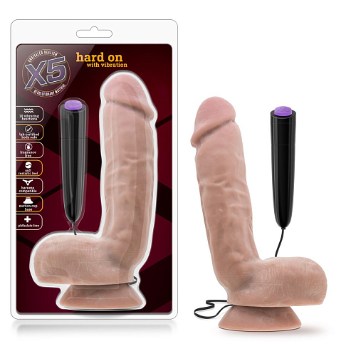 Телесный вибратор Blush Novelties Hard On with Vibration BL-52403 (22,2 см)