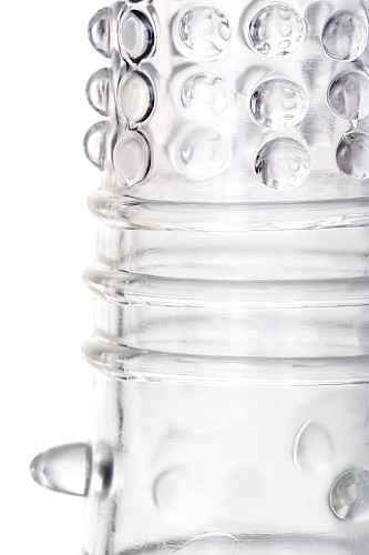 Прозрачная закрытая насадка на пенис A-toys TOYFA 768012 (14,7 см)