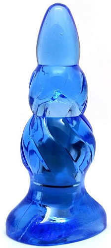 Синяя анальная пробка-ёлочка Eroticon G-SPOTEXPLORER 31054 (9 см)