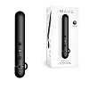 Чёрный мини-вибратор с текстурированной насадкой Le Wand Baton LW-015-BLK (11,9 см)