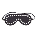 Чёрная маска из полиуретана с квадропуклями Blush Novelties Studded Eye Mask 520078