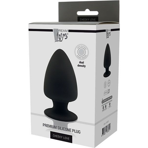 Чёрная анальная пробка Dream Toys PREMIUM SILICONE PLUG L 21603 (13 см)