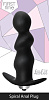 Чёрная анальная пробка с вибрацией Lola toys Spiral Anal Plug 5005-03lola (12 см)