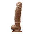 Кофейный фаллоимитатор с мошонкой на присоске NS Novelties 5 Inch Dildo NSN-0925-02 (17,5 см)