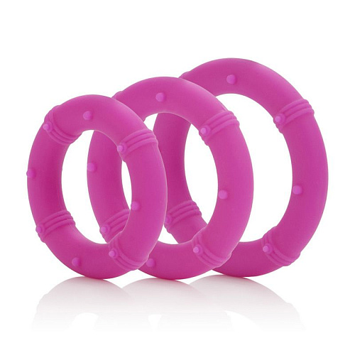 Набор розовых эрекционных колец California Exotic Novelties Posh Silicone Love Rings SE-1369-10-3