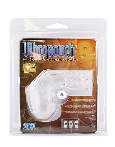 Силиконовая насадка на пенис с вибрацией Seven Creations VIBRATING SILICON COCK POUCH05-161V-CL BCD GP