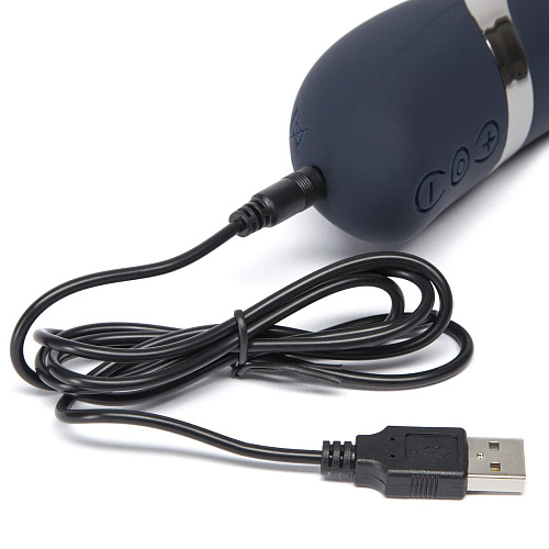 Вибратор тёмно-синего цвета для G-стимуляции Fifty Shades of Grey Desire Explodes USB Rechargeable G-Spot Vibrator FS-63944 (25,4 см)