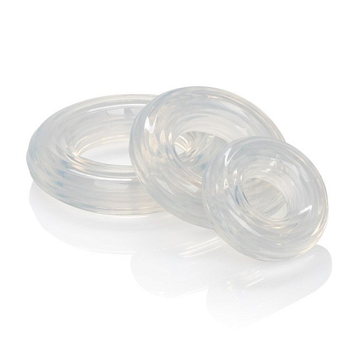 Набор из 3 прозрачных  колец на пенис California Exotic Novelties Premium Silicone Ring Set SE-1434-50-2