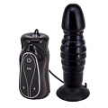 Чёрный анальный вибратор на присоске Seven Creations Pleasure Thrust C0055B1SPGACN (14 см)