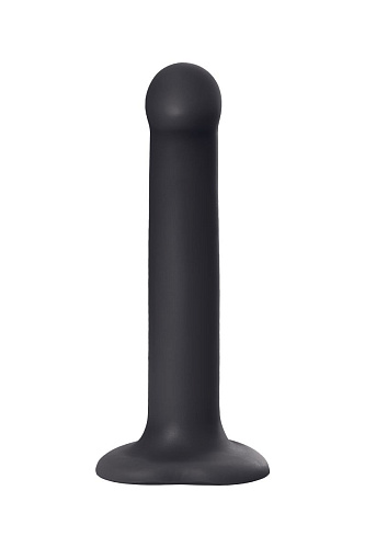 Чёрный фаллос на присоске Strap-on-me Silicone Bendable Dildo M 6013144 (18 см)