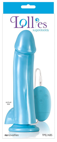 Голубой вибратор с пультом управления NS Novelties Sugardaddy NSN-0420-17 (20,3 см)