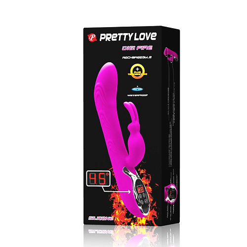 Лиловый вибромассажёр с подогревом Baile Digi Fire BI-014170