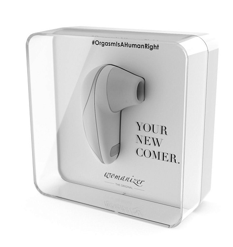 Бело-серебристый вакуумный стимулятор клитора Womanizer Starlet  592560