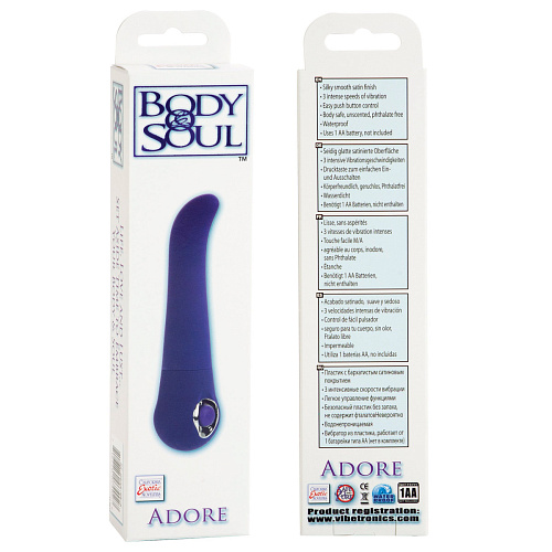Фиолетовый вибратор California Exotic Novelties Body Soul Adore SE-0534-25-3 (12 см)