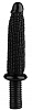 Чёрный анальный реалистичный стимулятор Сумерки богов «Кукуруза» 1015-83 BX DD (33,5 см)