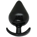 Чёрная коническая анальная пробка с ограничителем Eroticon 31044 (11 см)