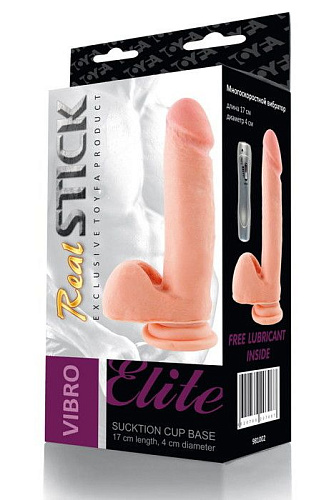 Телесный вибратор на присоске ToyFa 981002 (17 см)