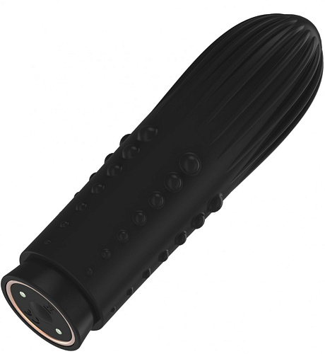 Чёрная вибропуля Shots Media BV Turbo Rechargeable Bullet Lush ELE011BLK (9,8 см)